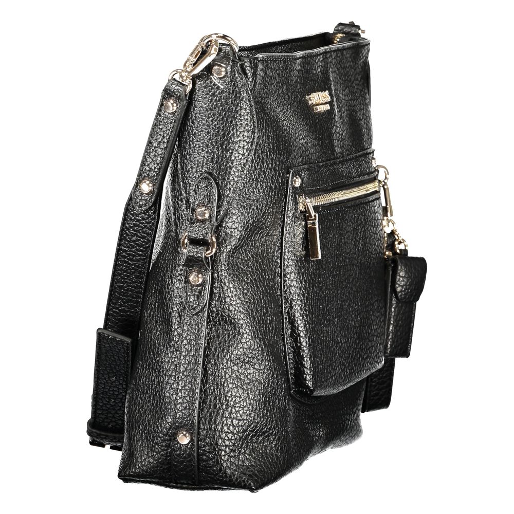 GUESS JEANS Black Polyurethane Women's Handbag - Marsha Bag