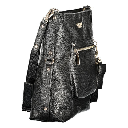 GUESS JEANS Black Polyurethane Women's Handbag - Marsha Bag