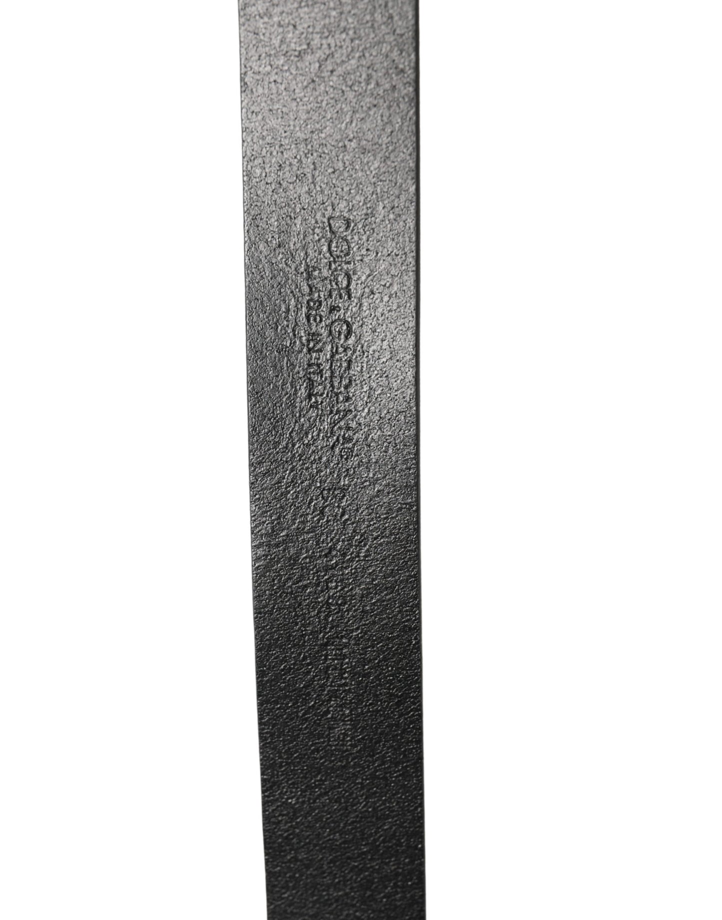 Dolce & Gabbana Men Black Classic Leather Logo Buckle Belt