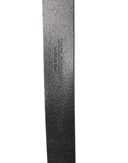 Dolce & Gabbana Men Black Classic Leather Logo Buckle Belt