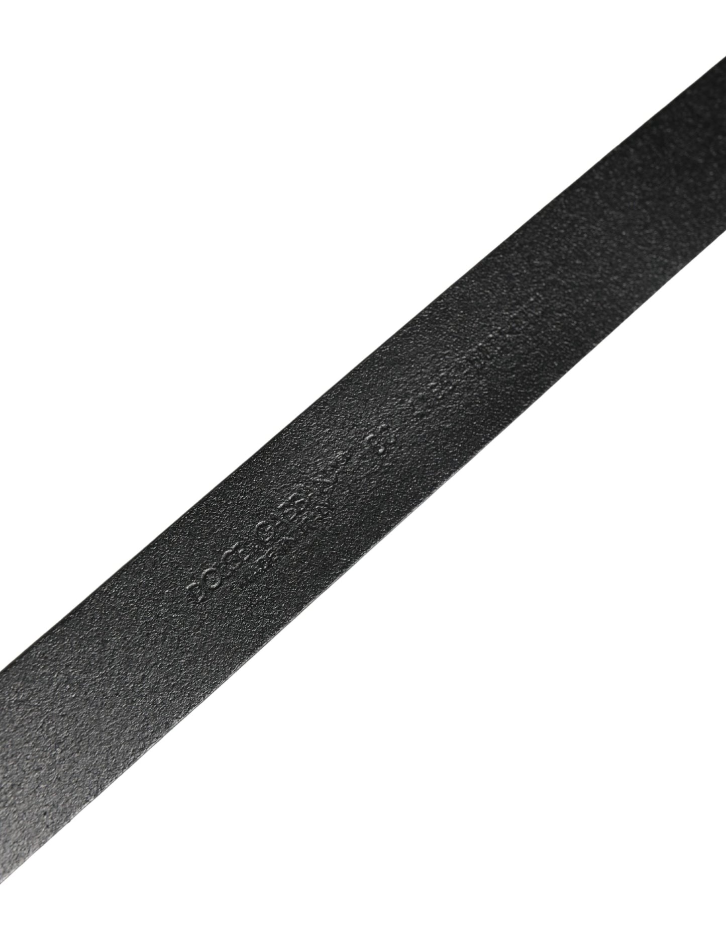 Dolce & Gabbana Men's Black Classic Leather Logo Buckle Belt