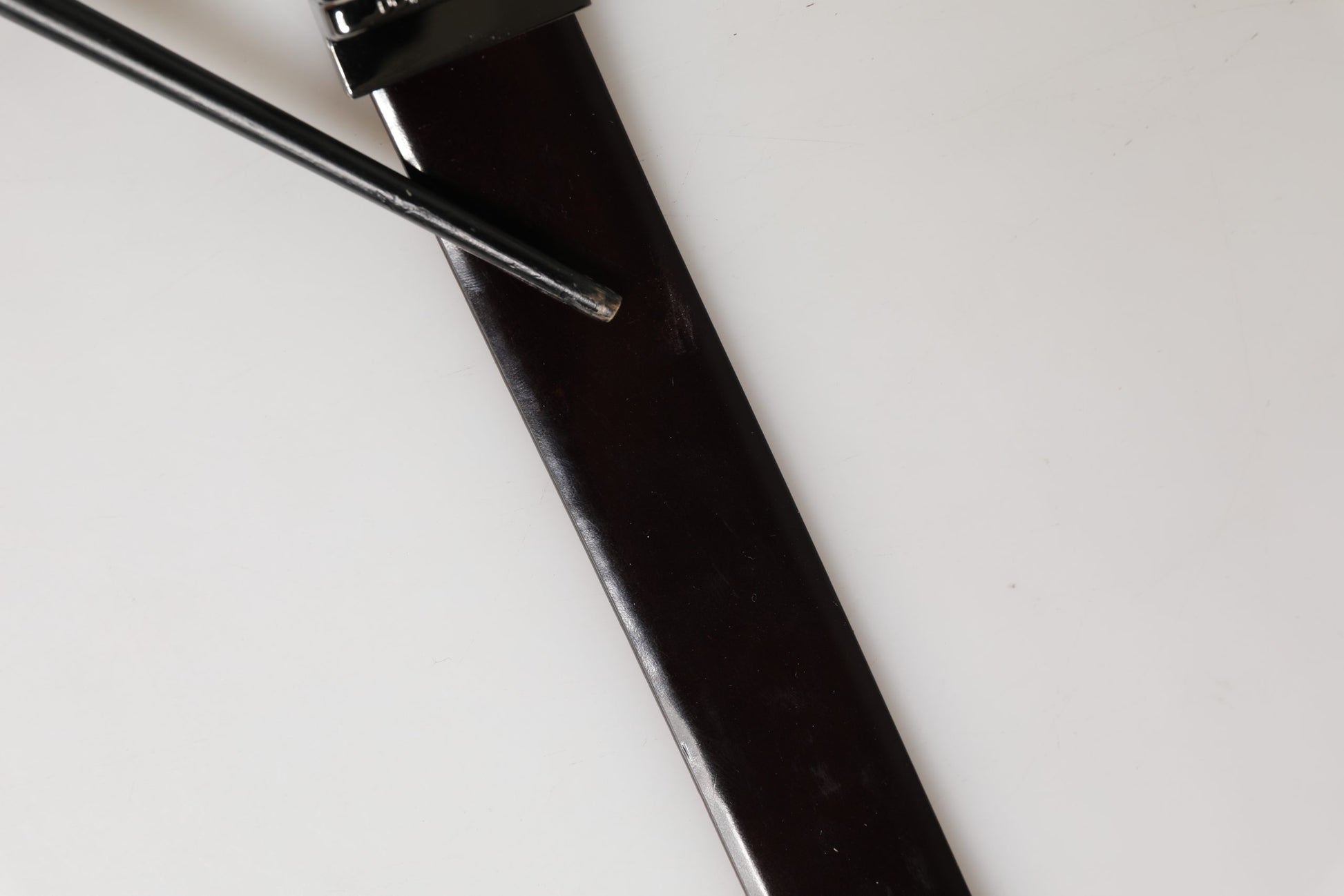 Dolce & Gabbana Black Double Strap Leather Silver Buckle Belt