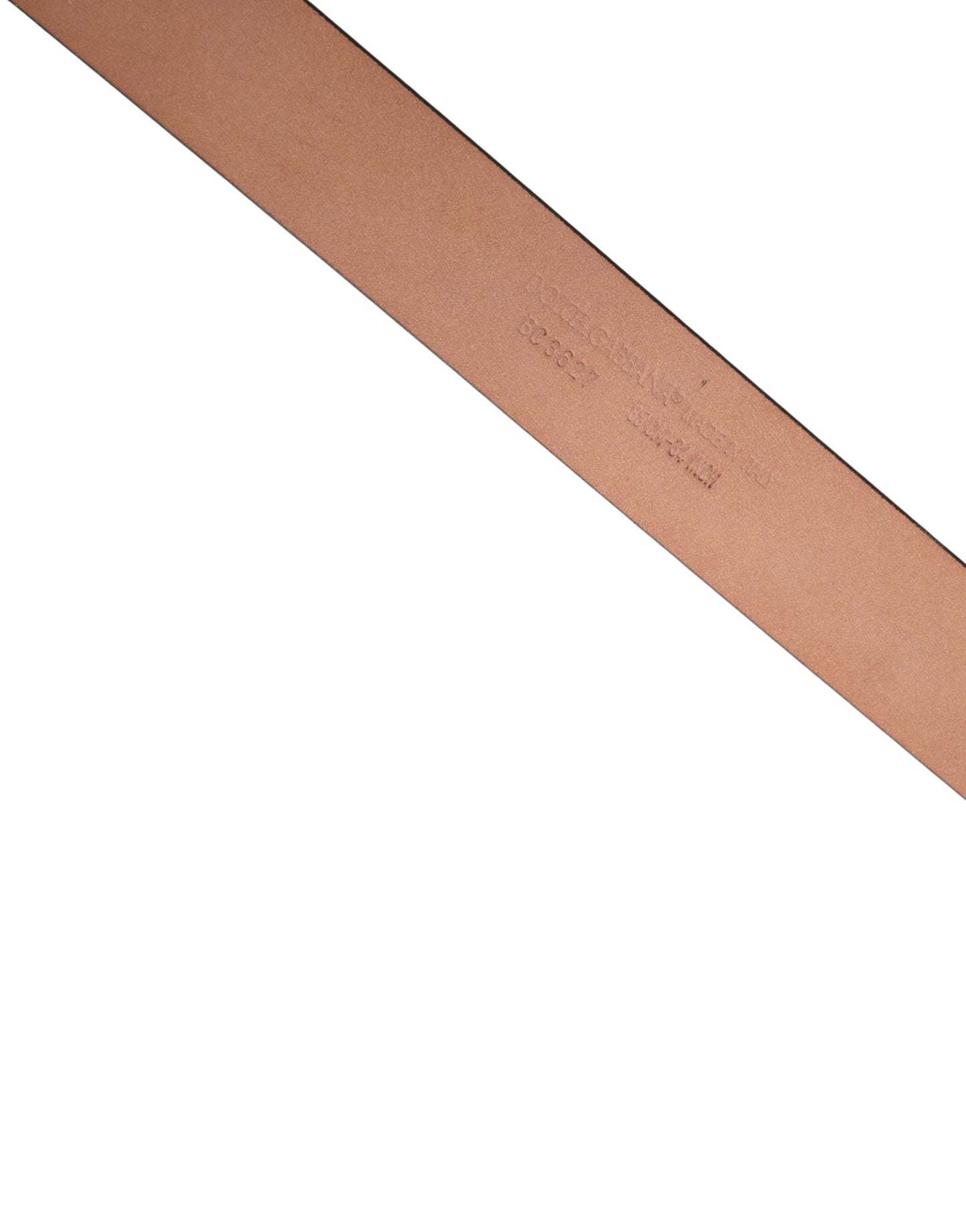 Dolce & Gabbana Men Black Calfskin Leather Metal Buckle Belt