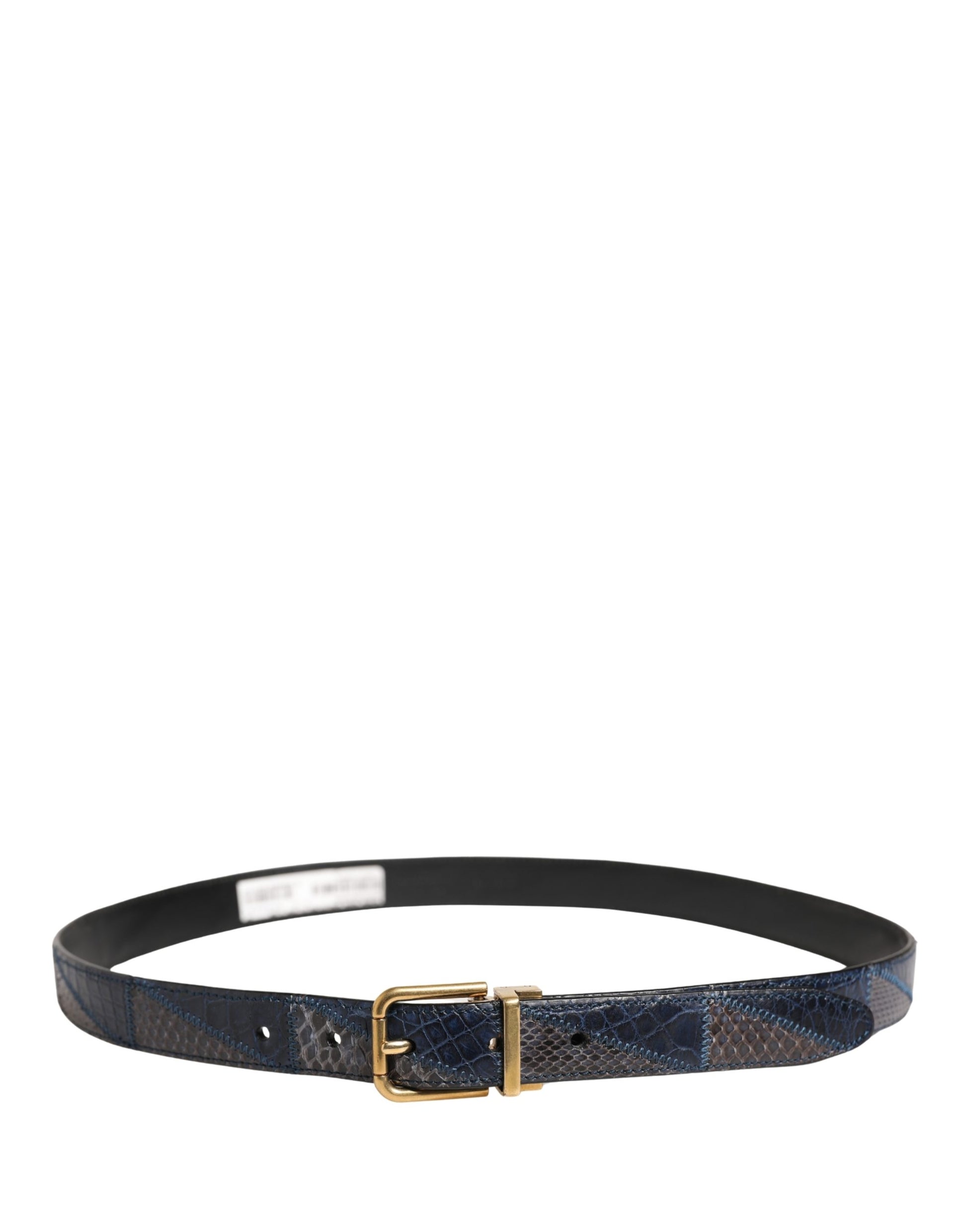 Dolce & Gabbana Multicolor Leather Metal Buckle Belt