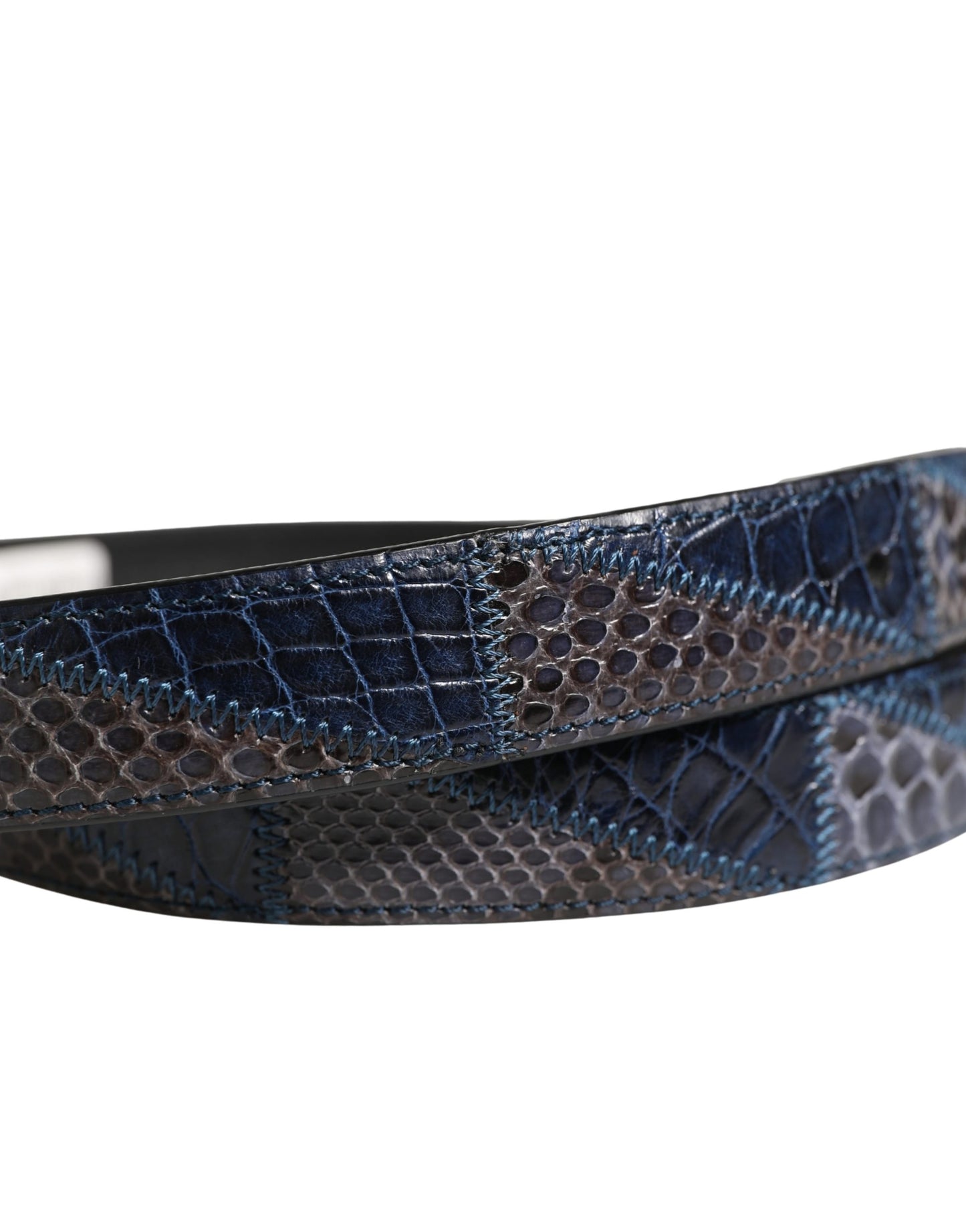 Dolce & Gabbana Multicolor Leather Metal Buckle Belt