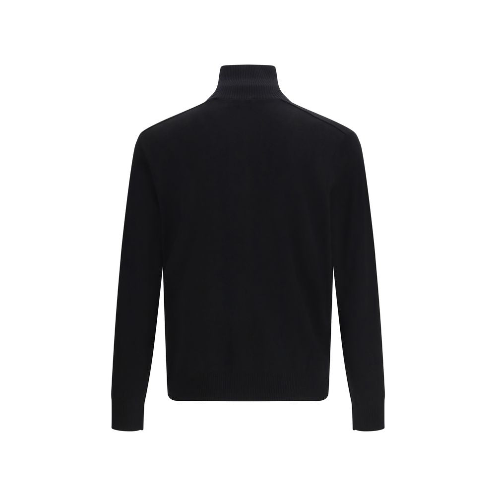 Burberry Black Wool Sweatshirt – Check Design
