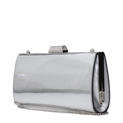 Jimmy Choo Gray Leather Clutch Bag - Elevate Your Evening Elegance