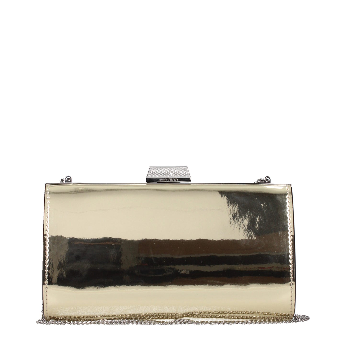 Jimmy Choo Gold Leather Clutch Bag - Exquisite Elegance for Every Occasion