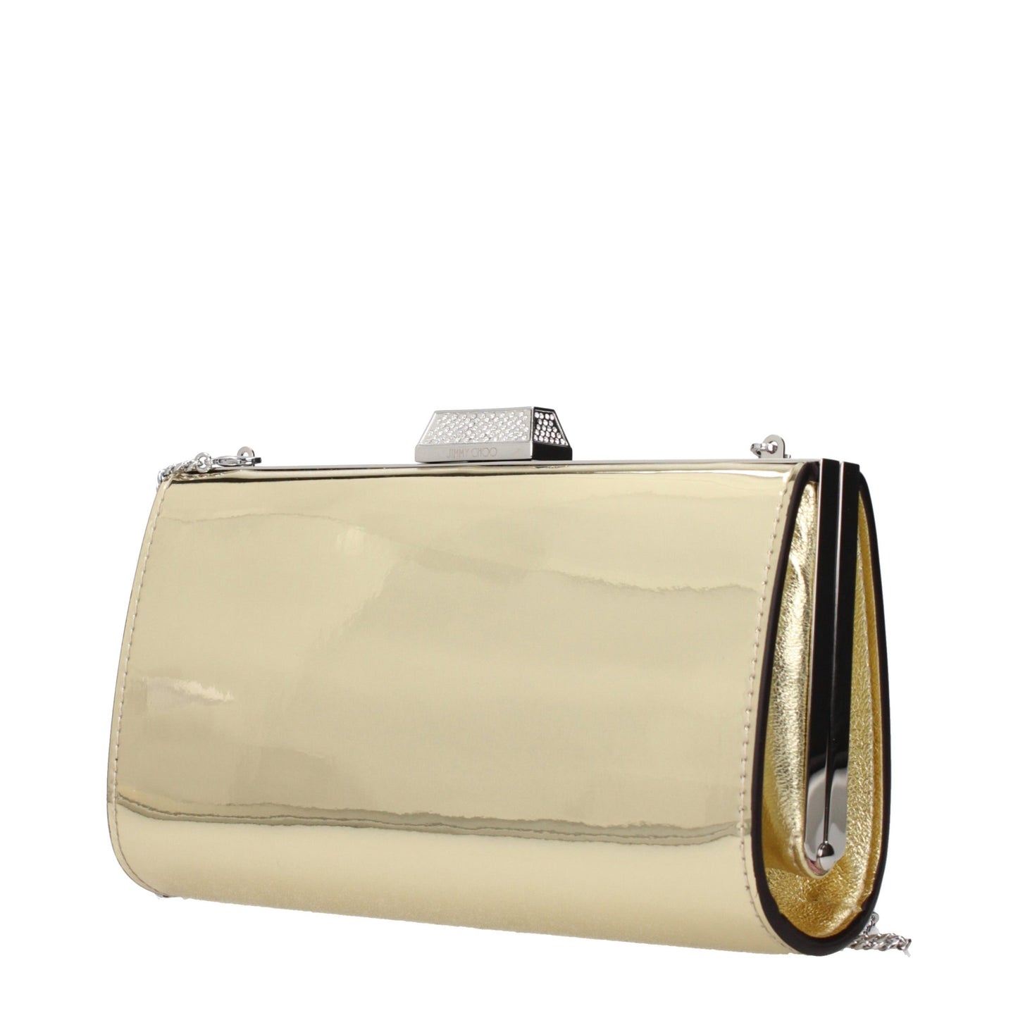 Jimmy Choo Gold Leather Clutch Bag - Exquisite Elegance for Every Occasion