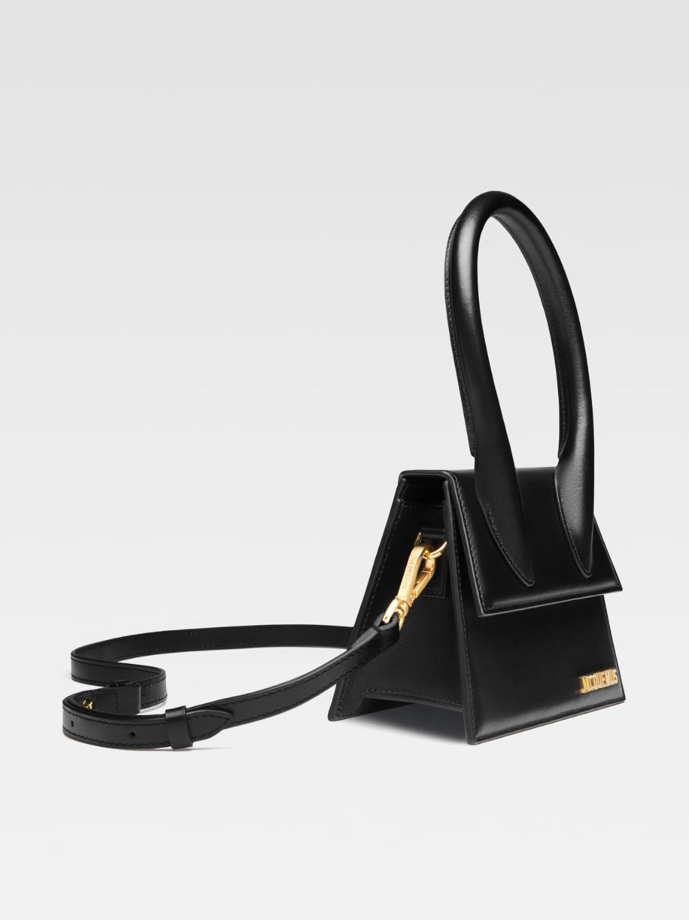 Jacquemus Black Leather Le Chiquito Moyen Medium Bag