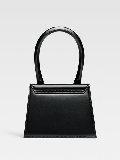 Jacquemus Black Leather Le Chiquito Moyen Medium Bag