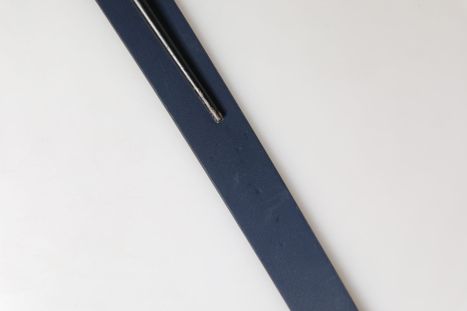 Dolce & Gabbana Blue Calf Leather Logo Metal Buckle Belt