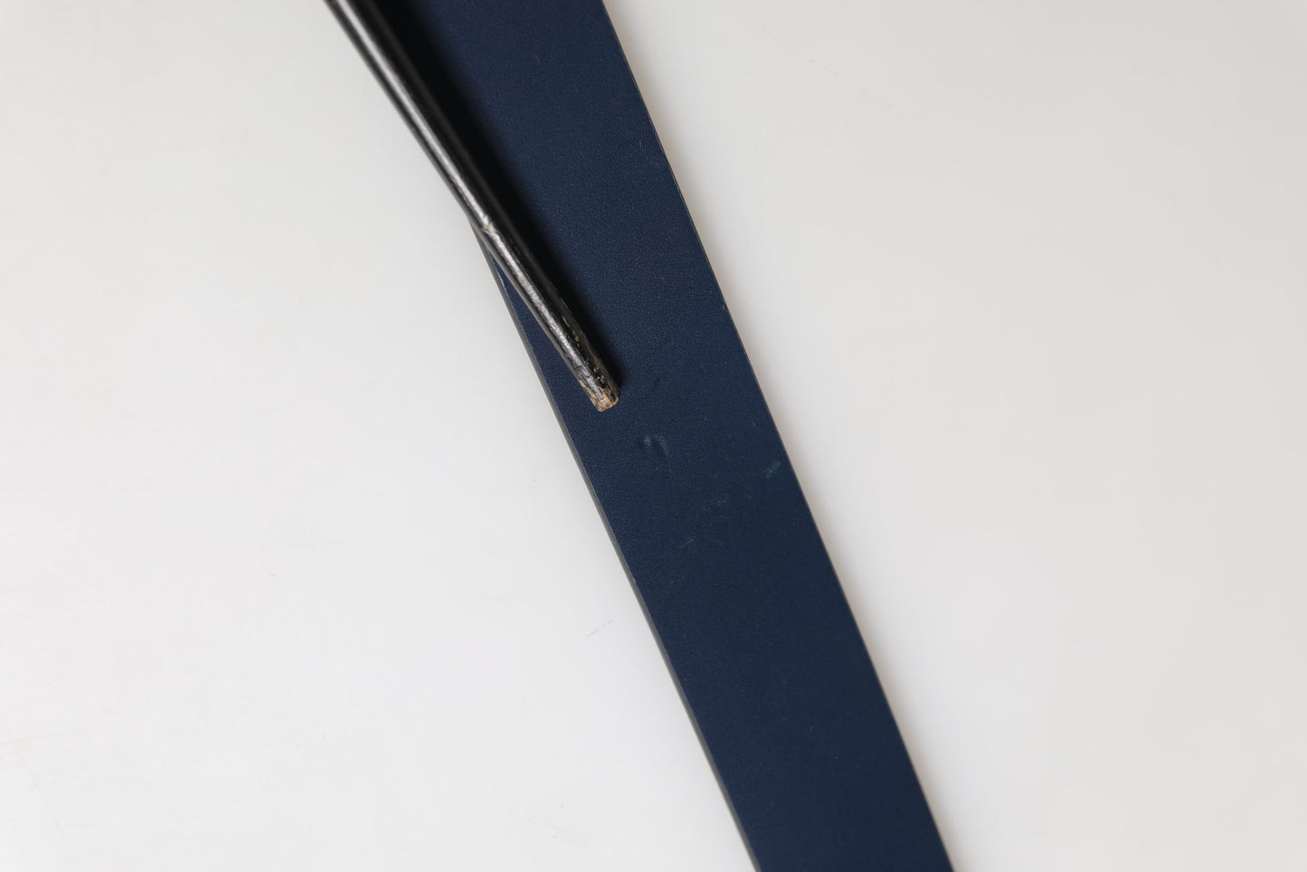 Dolce & Gabbana Men Blue Calf Leather Logo Metal Buckle Belt