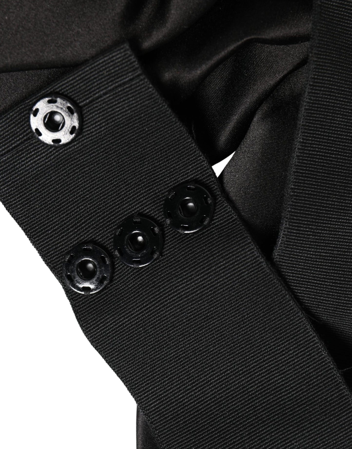 Dolce & Gabbana Black Silk Satin Sash Wide Waist Belt