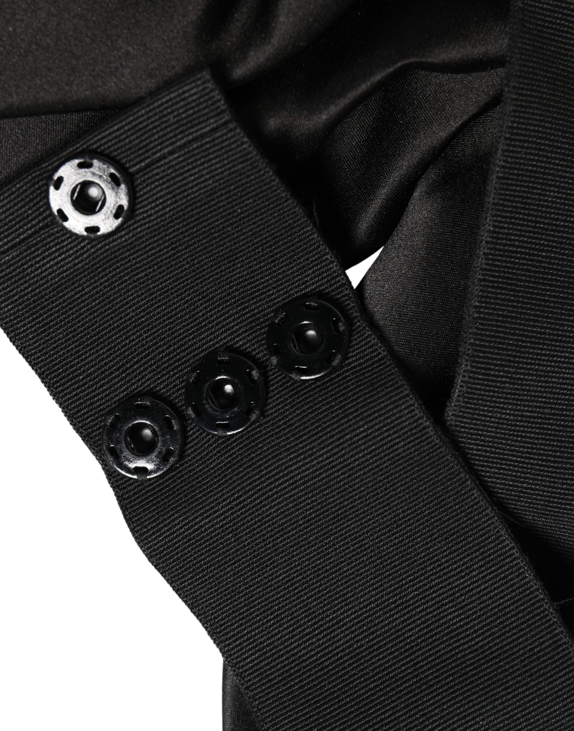 Dolce & Gabbana Black Silk Satin Sash Wide Waist Belt