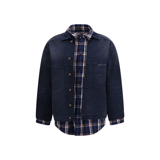 Balenciaga Blue Cotton Denim Shirt Jacket