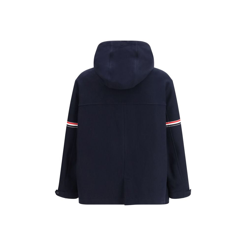 Thom Browne Blue Cotton Parka Jacket