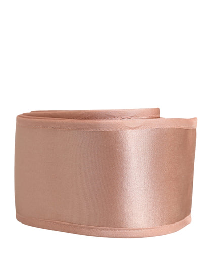 Dolce & Gabbana Light Pink Silk Satin Waist Belt