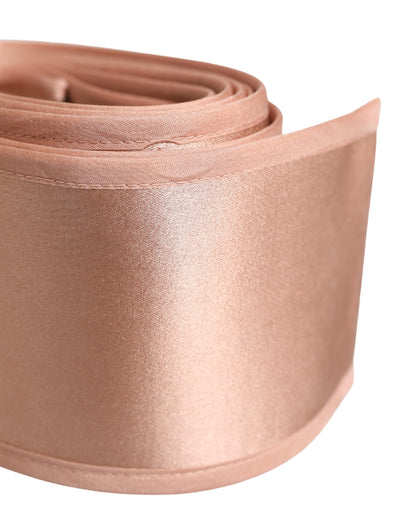 Dolce & Gabbana Light Pink Silk Satin Waist Belt