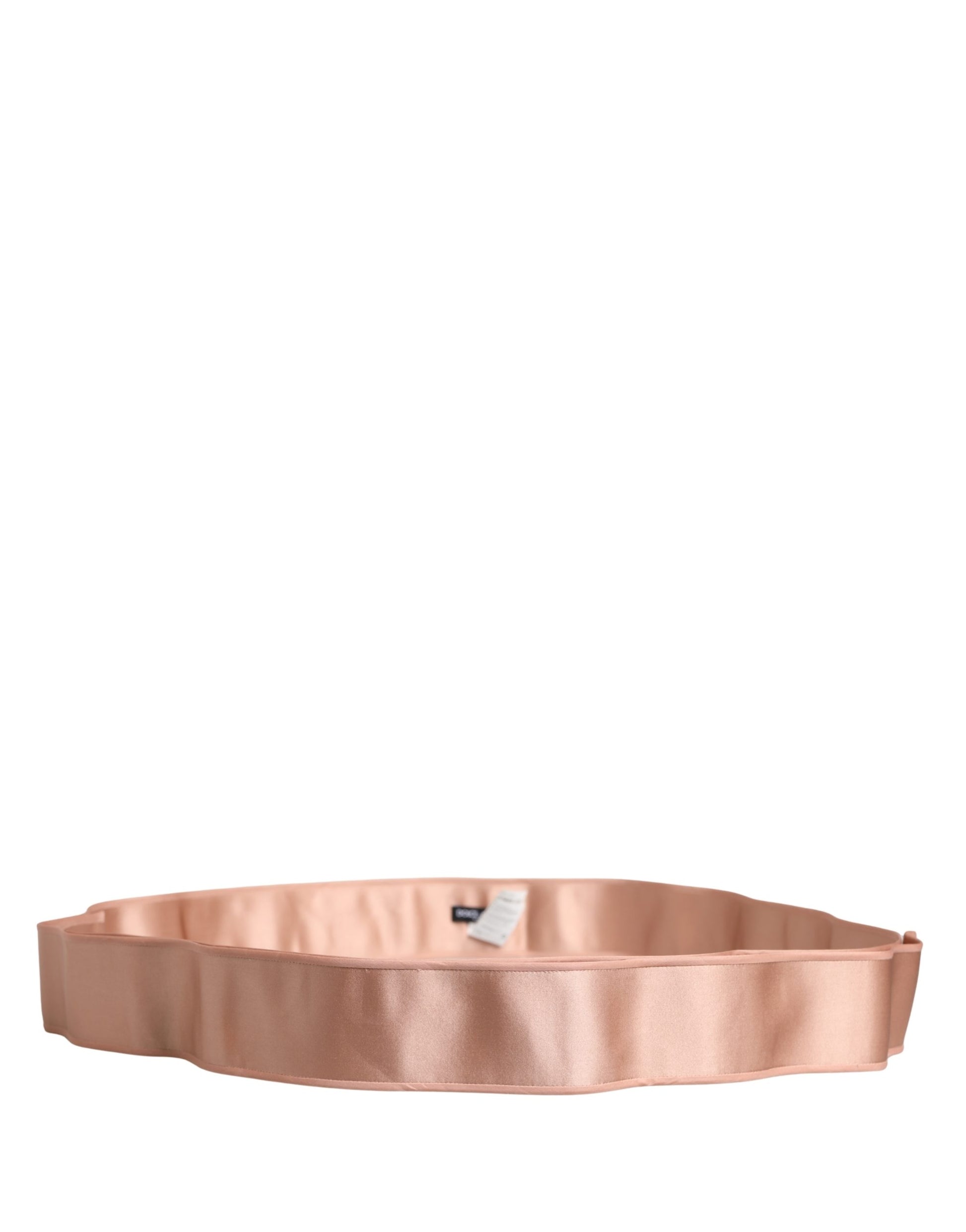 Dolce & Gabbana Light Pink Silk Satin Waist Belt