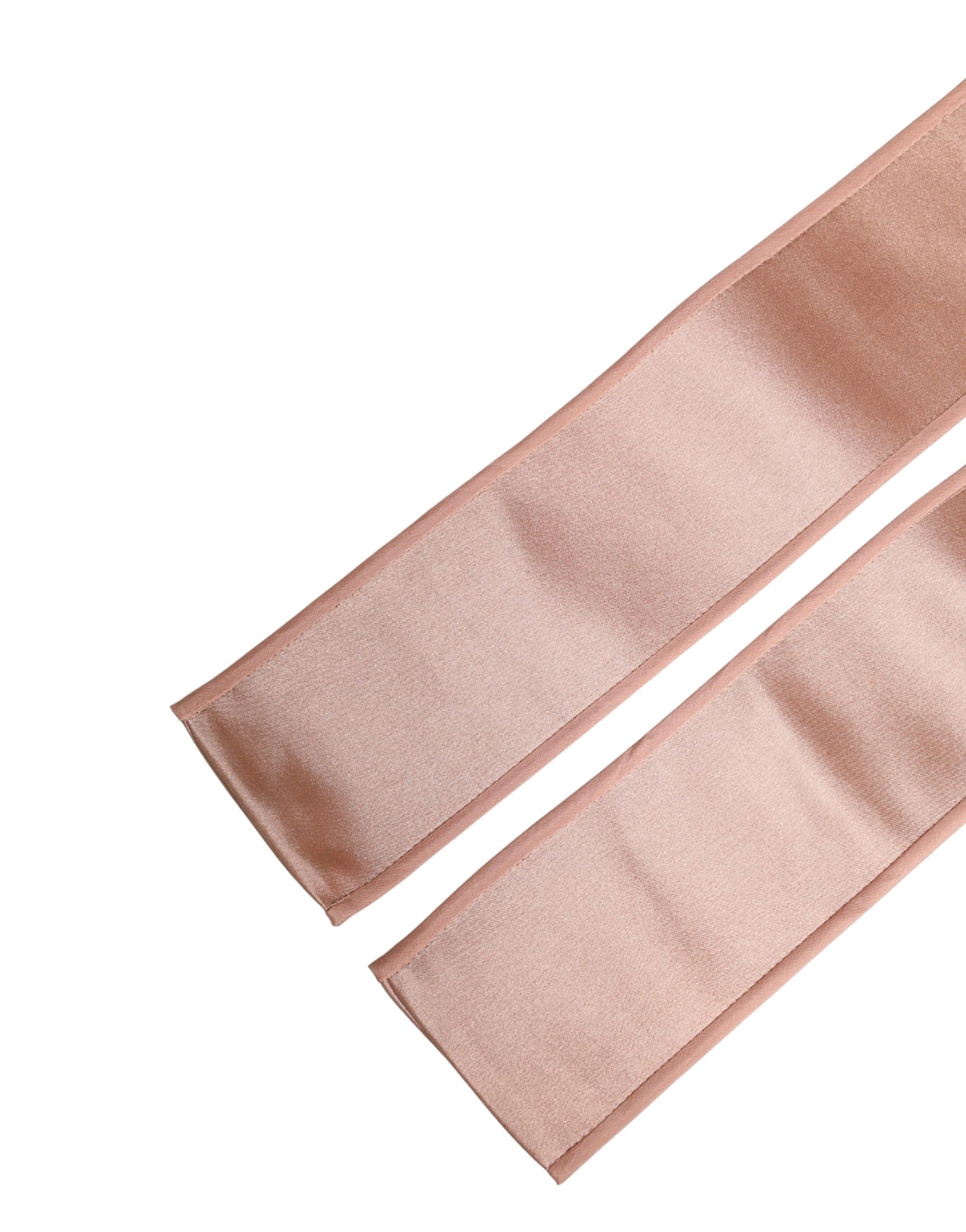 Dolce & Gabbana Light Pink Silk Satin Waist Belt