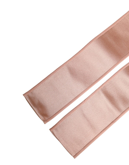 Dolce & Gabbana Light Pink Silk Satin Waist Belt