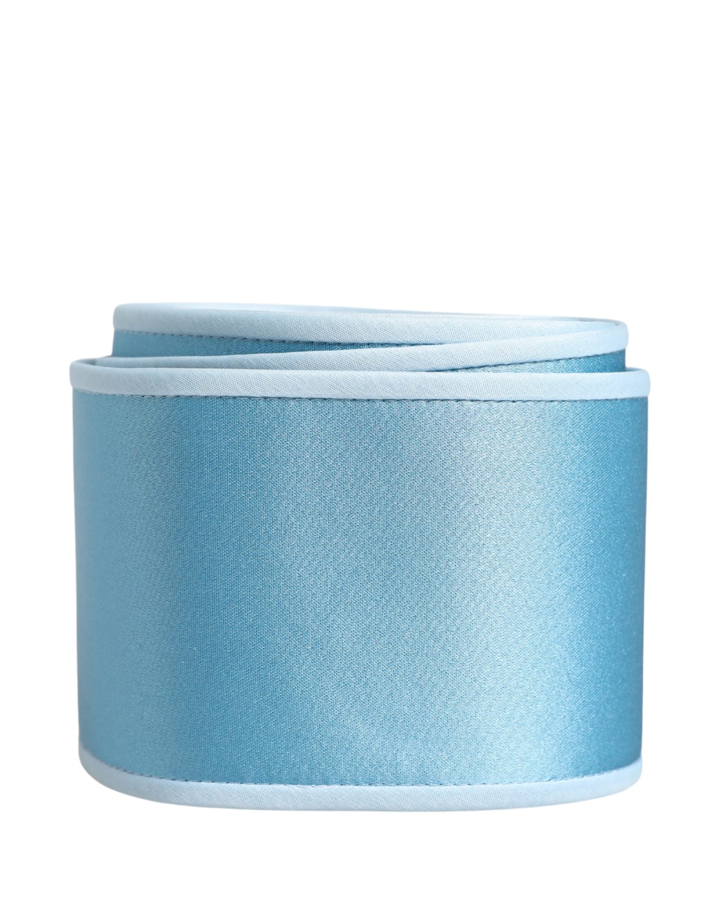 Dolce & Gabbana Light Blue Silk Satin Waist Belt