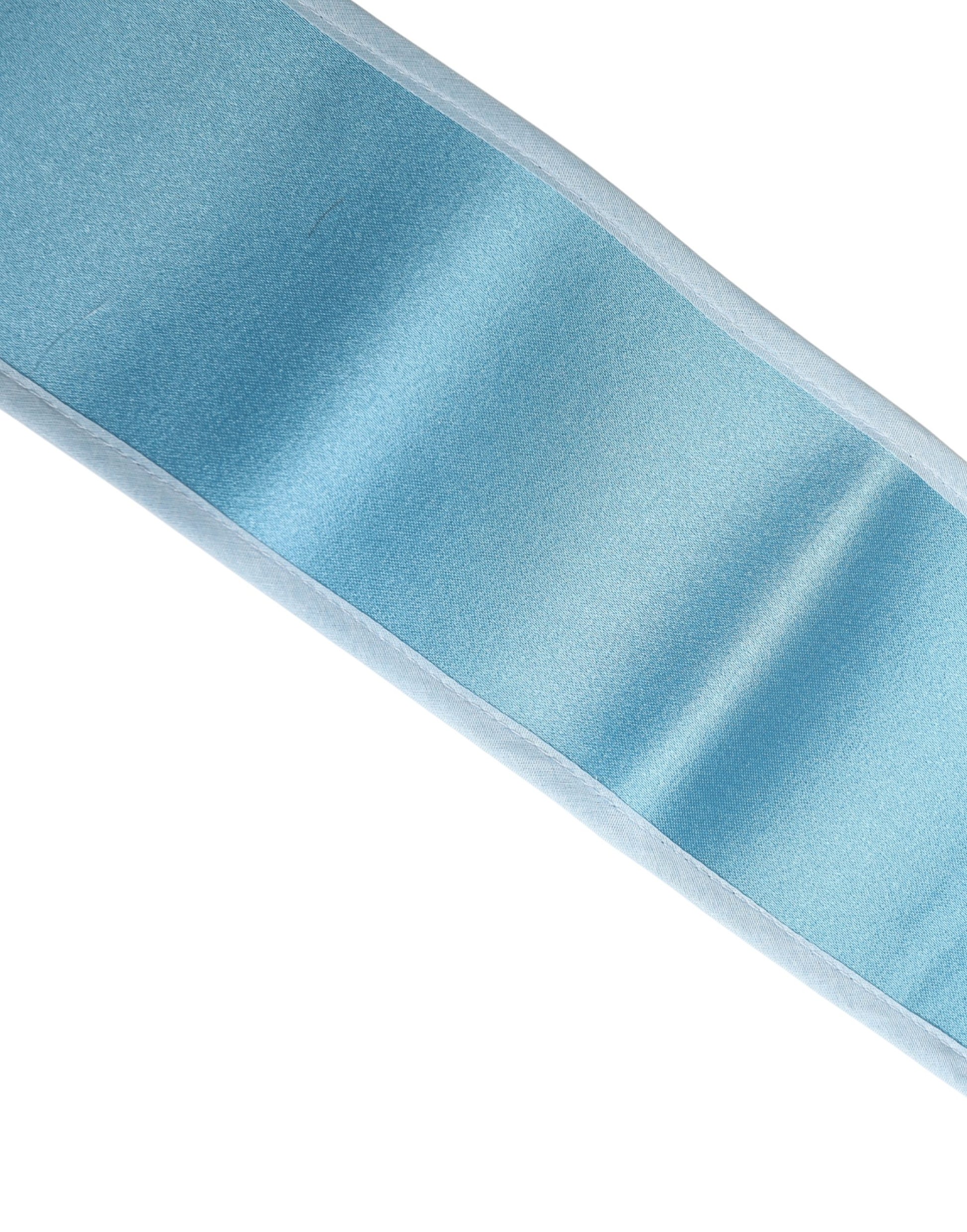 Dolce & Gabbana Light Blue Silk Satin Waist Belt