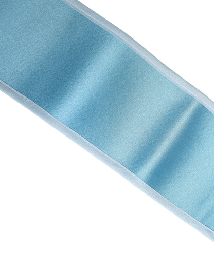 Dolce & Gabbana Light Blue Silk Satin Waist Belt