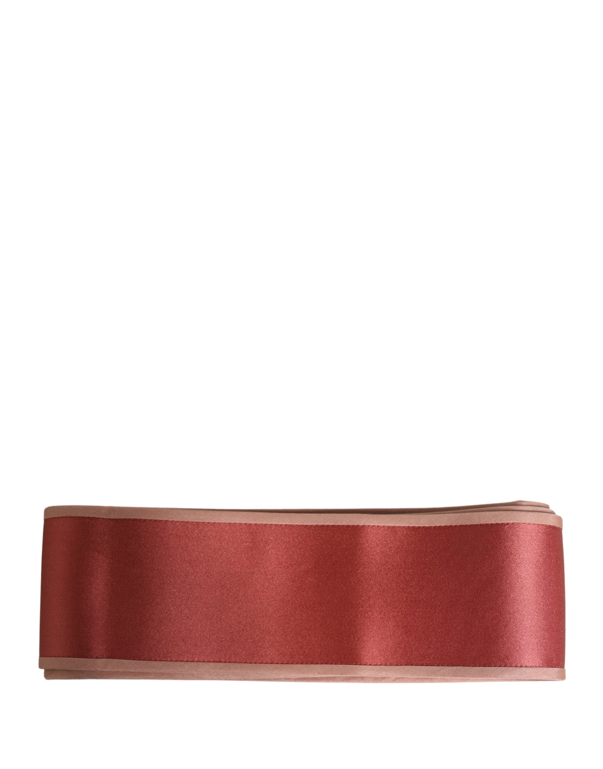 Dolce & Gabbana Pink Silk Satin Waist Belt