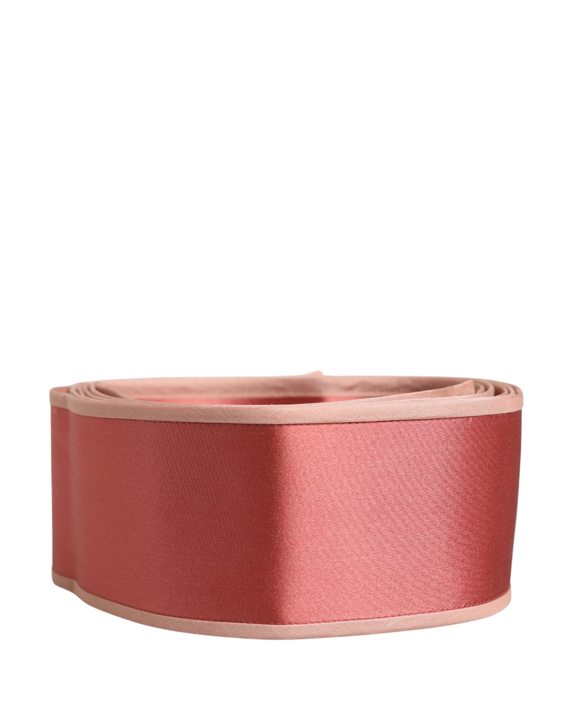 Dolce & Gabbana Pink Silk Satin Waist Belt