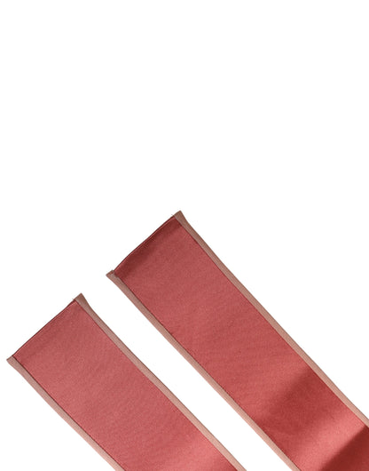 Dolce & Gabbana Pink Silk Satin Waist Belt