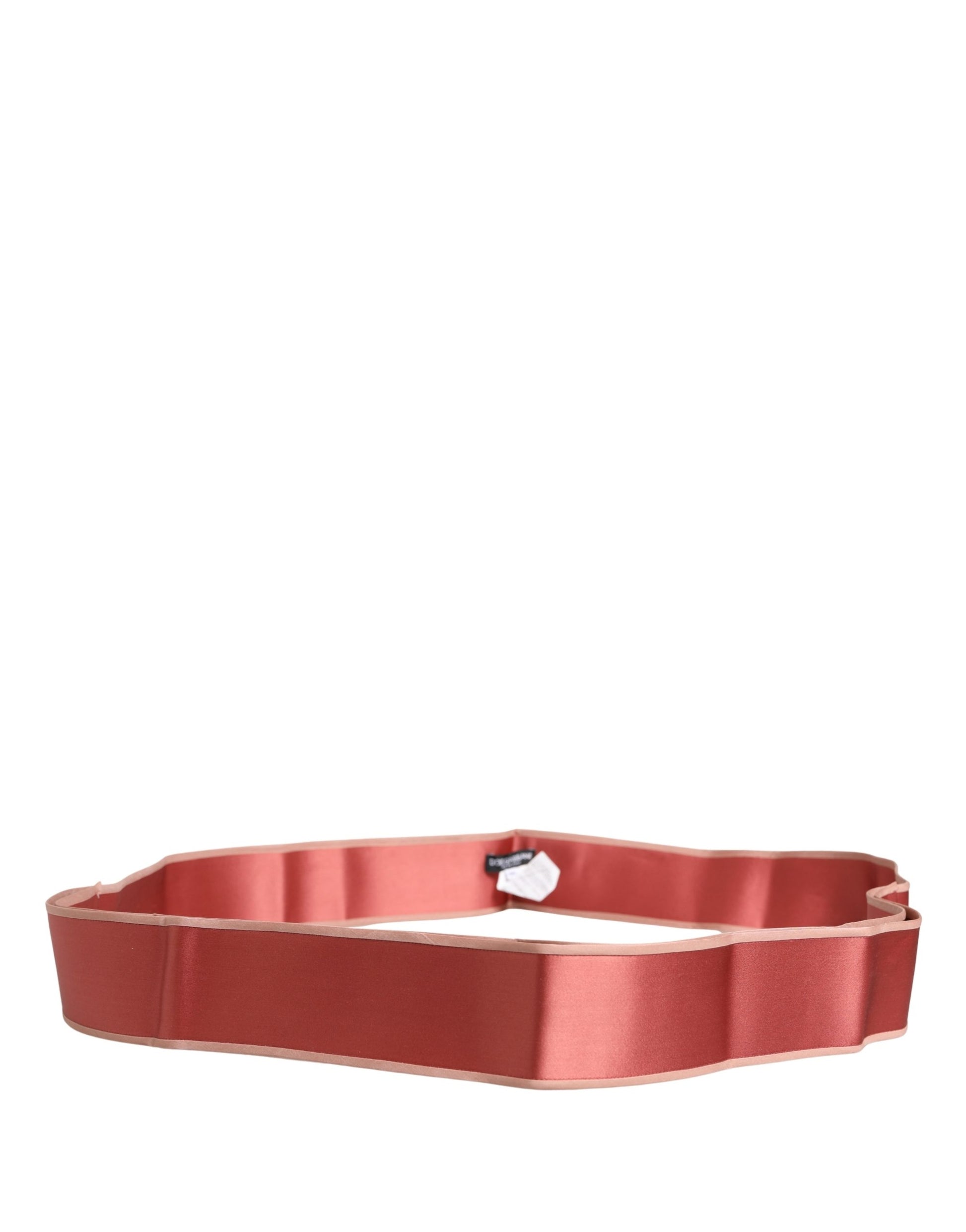 Dolce & Gabbana Pink Silk Satin Waist Belt