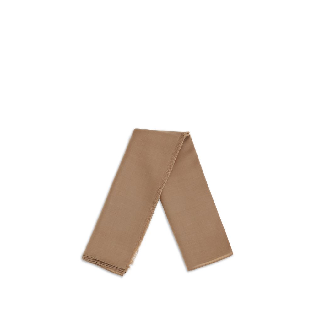 Max Mara Beige Silk Scarf - Timeless Elegance for Every Occasion