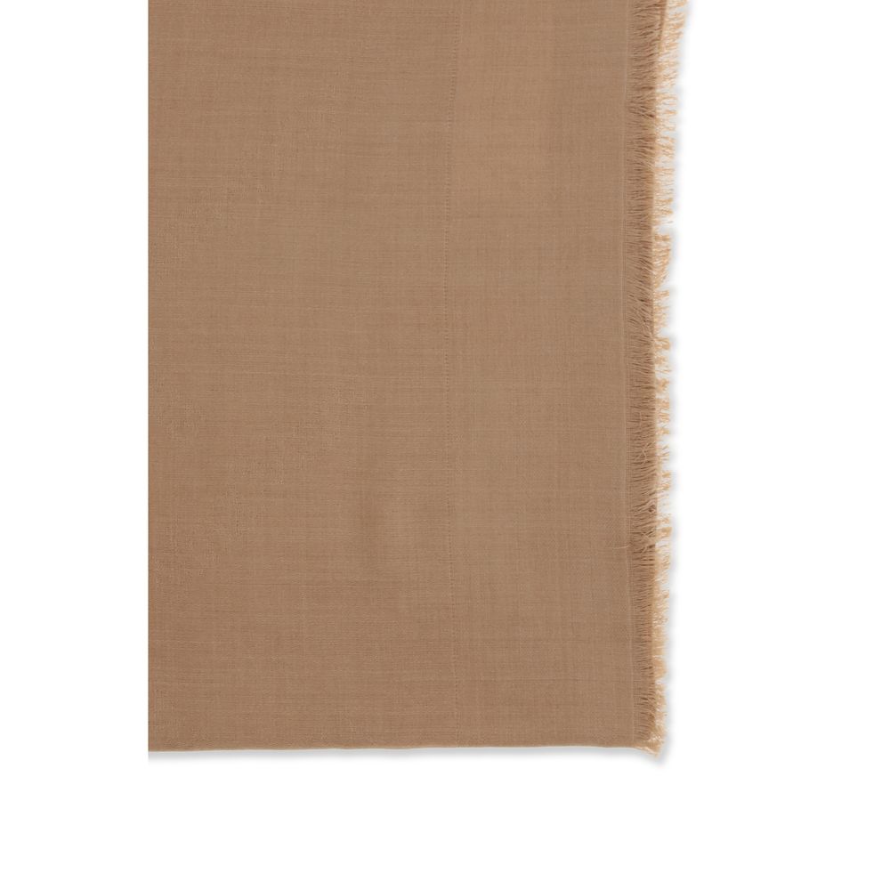 Max Mara Beige Silk Scarf - Timeless Elegance for Every Occasion