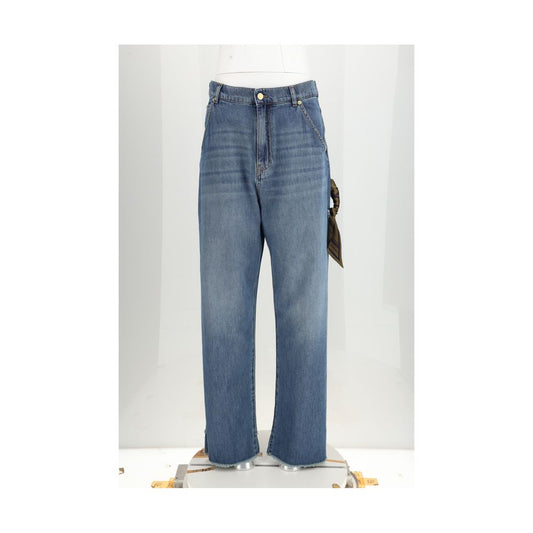 Darkpark Blue Cotton Boyfriend Jeans