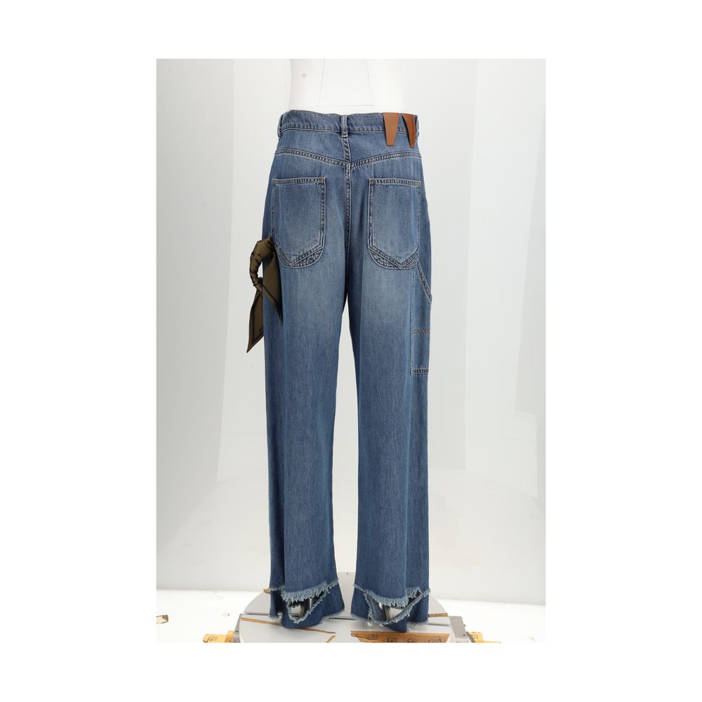 Darkpark Blue Cotton Boyfriend Jeans