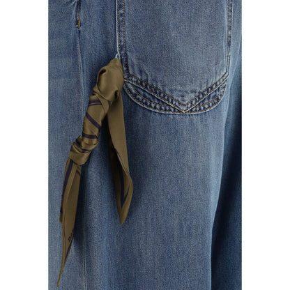 Darkpark Blue Cotton Boyfriend Jeans