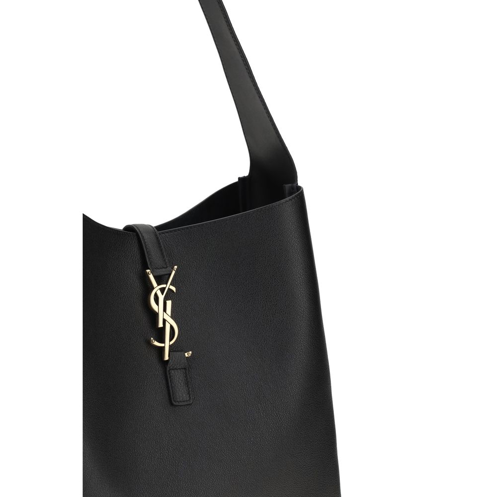 Saint Laurent Black Calf Leather Le 5 À 7 Shoulder Bag