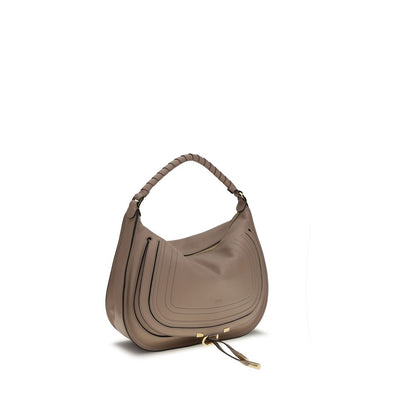 Chloé Woodsmoke Leather Marcie Shoulder Bag