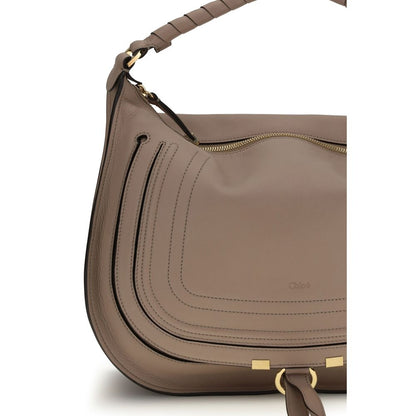 Chloé Woodsmoke Leather Marcie Shoulder Bag