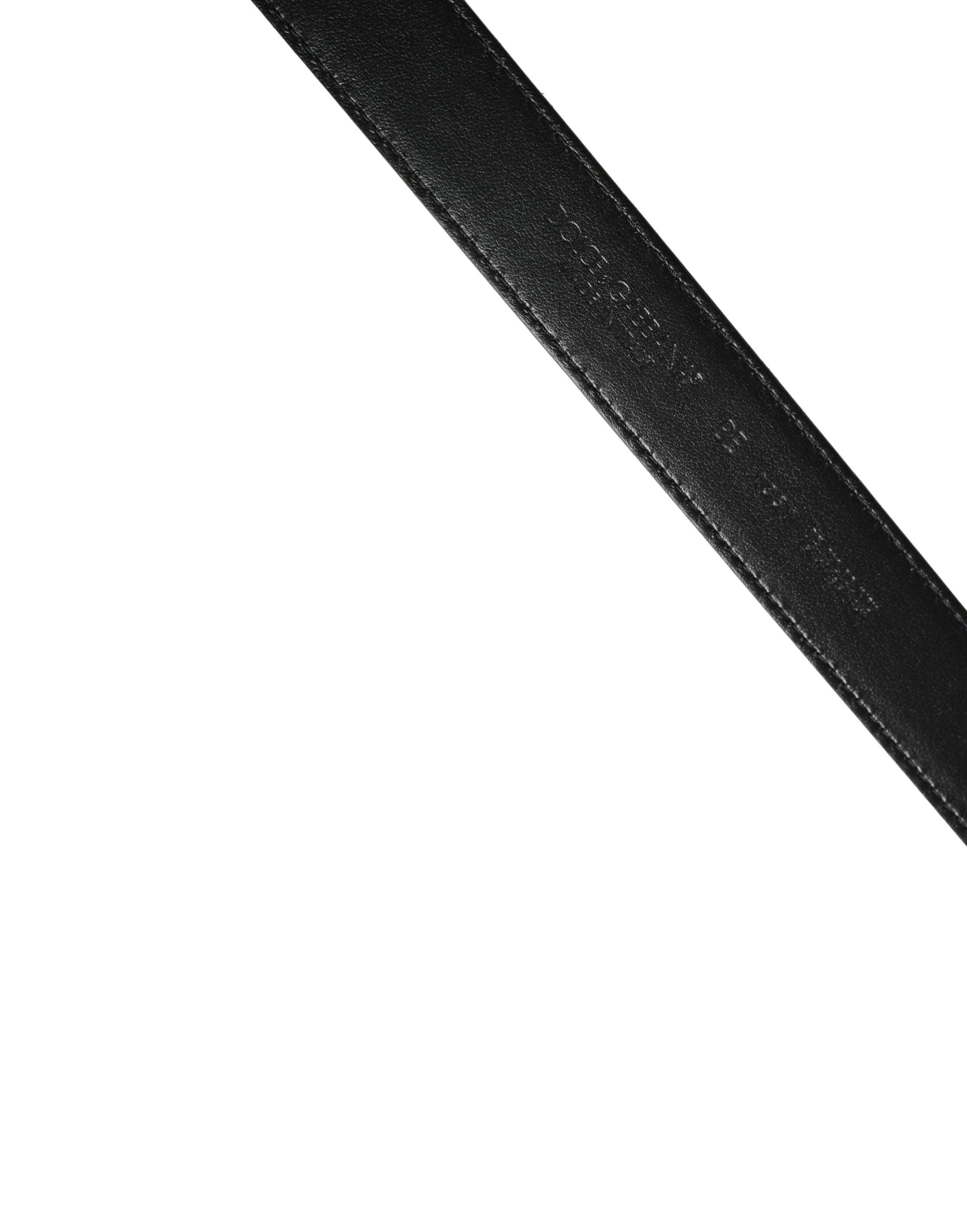 Dolce & Gabbana Brown Calf Fur Leopard Metal Buckle Belt