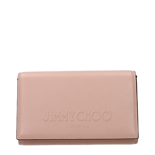 Jimmy Choo Pink Leather Clutch Bag - Timeless Elegance