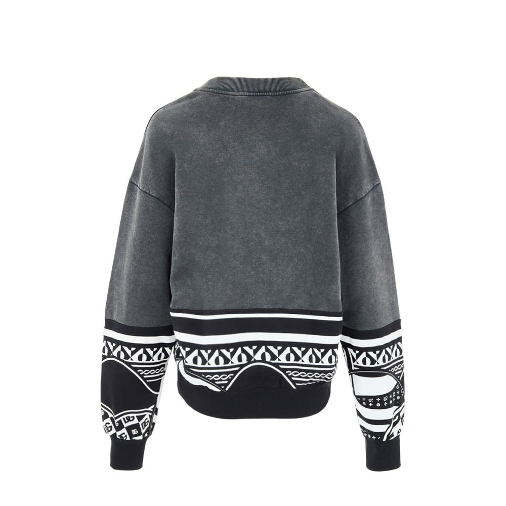 Dolce & Gabbana Black Cotton Sweatshirt - 'Nobody is Perfect'