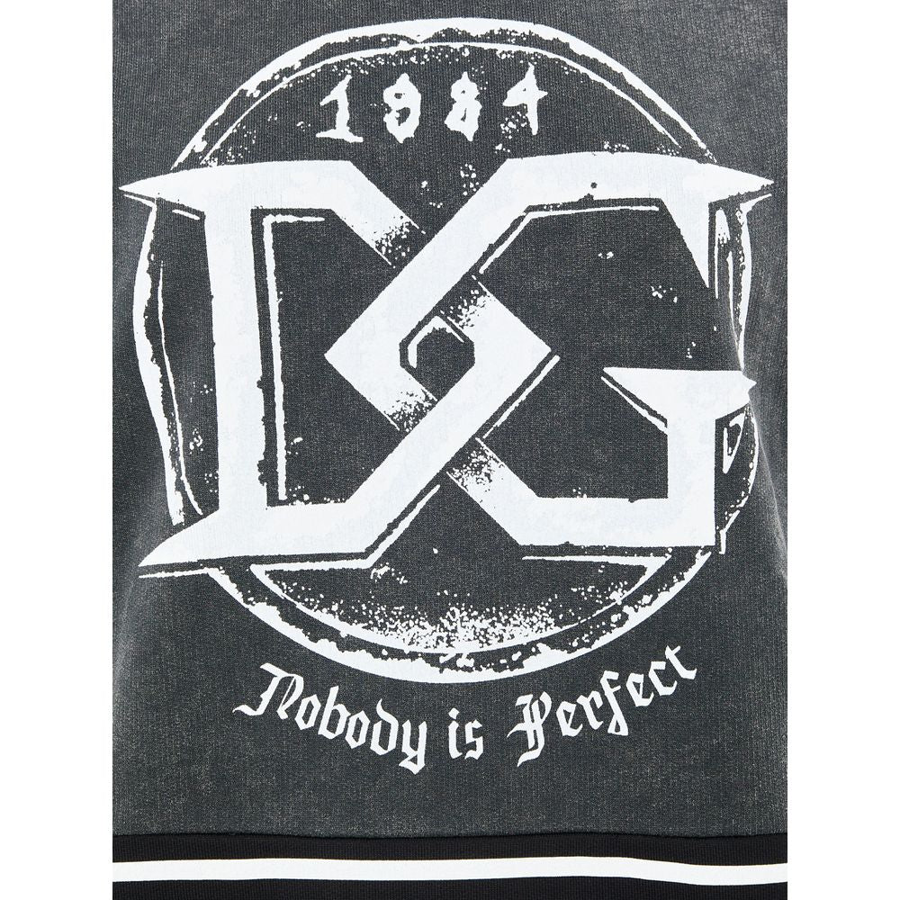 Dolce & Gabbana Black Cotton Sweatshirt - 'Nobody is Perfect'