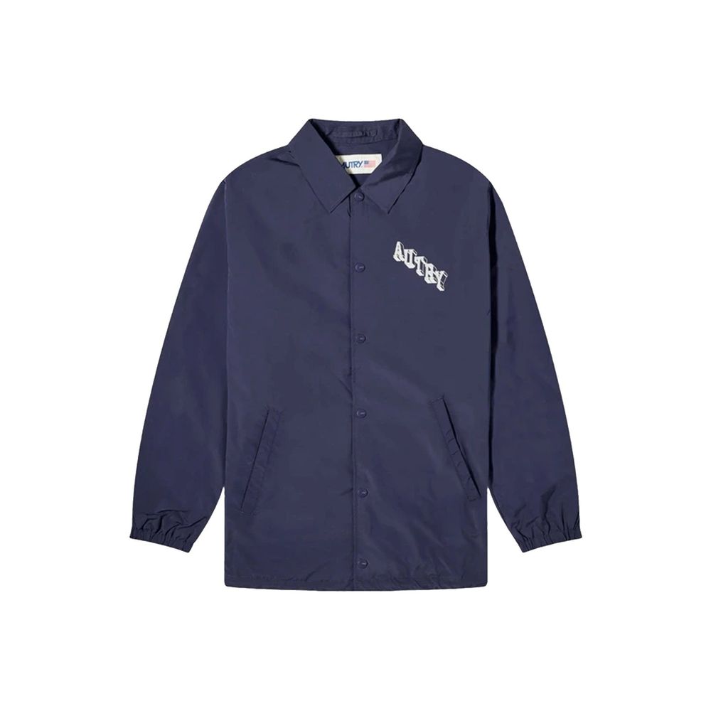 Autry Blue Polyester Long Sleeve Top for Men