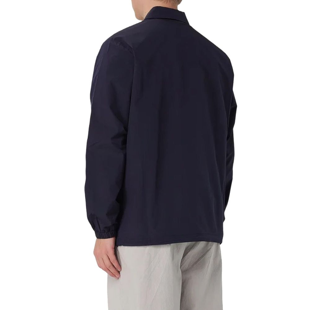 Autry Blue Polyester Long Sleeve Top for Men