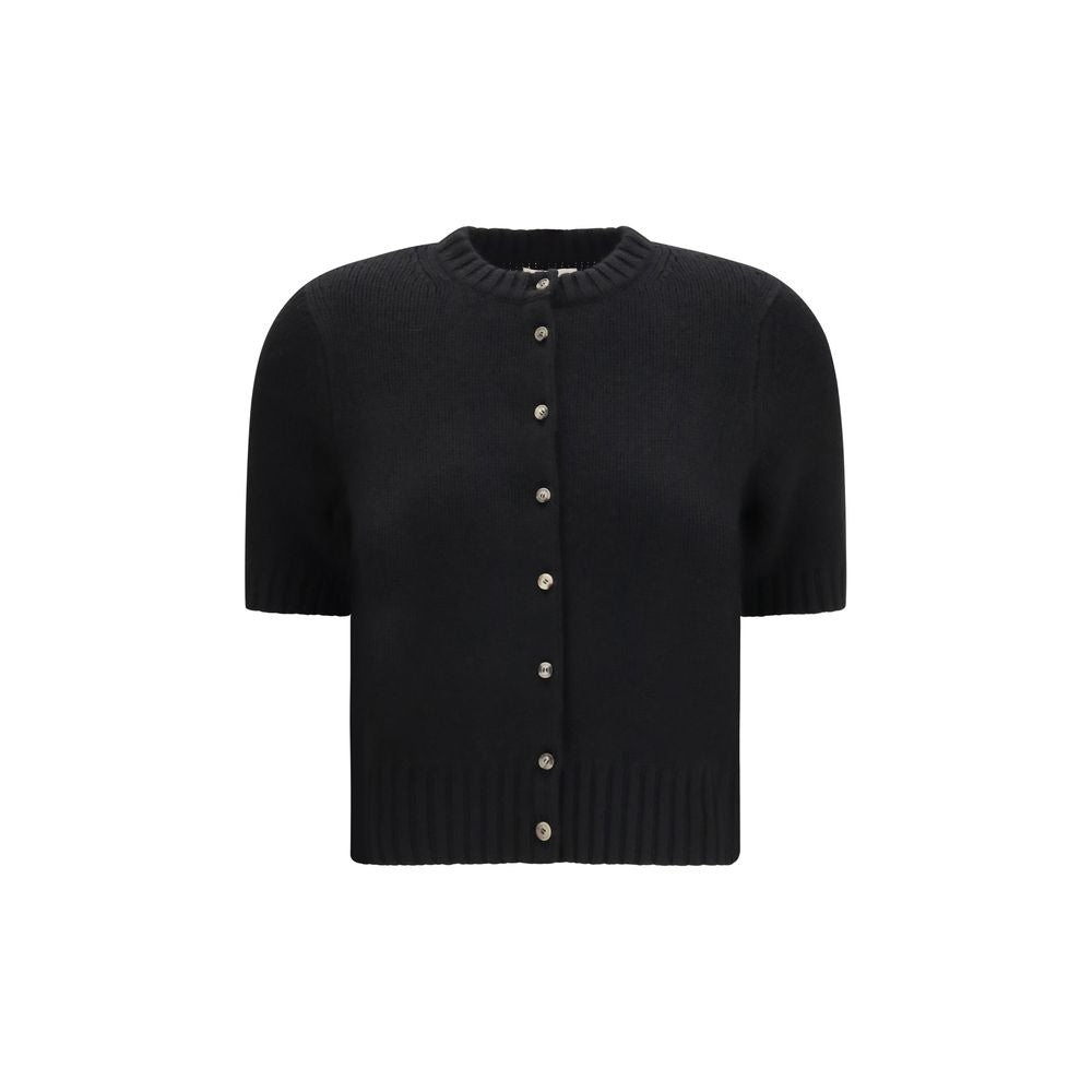 Khaite Black Cashmere Cardigan - Nora Cropped Elegance