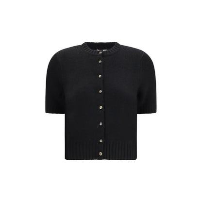 Khaite Black Cashmere Cardigan - Nora Cropped Elegance