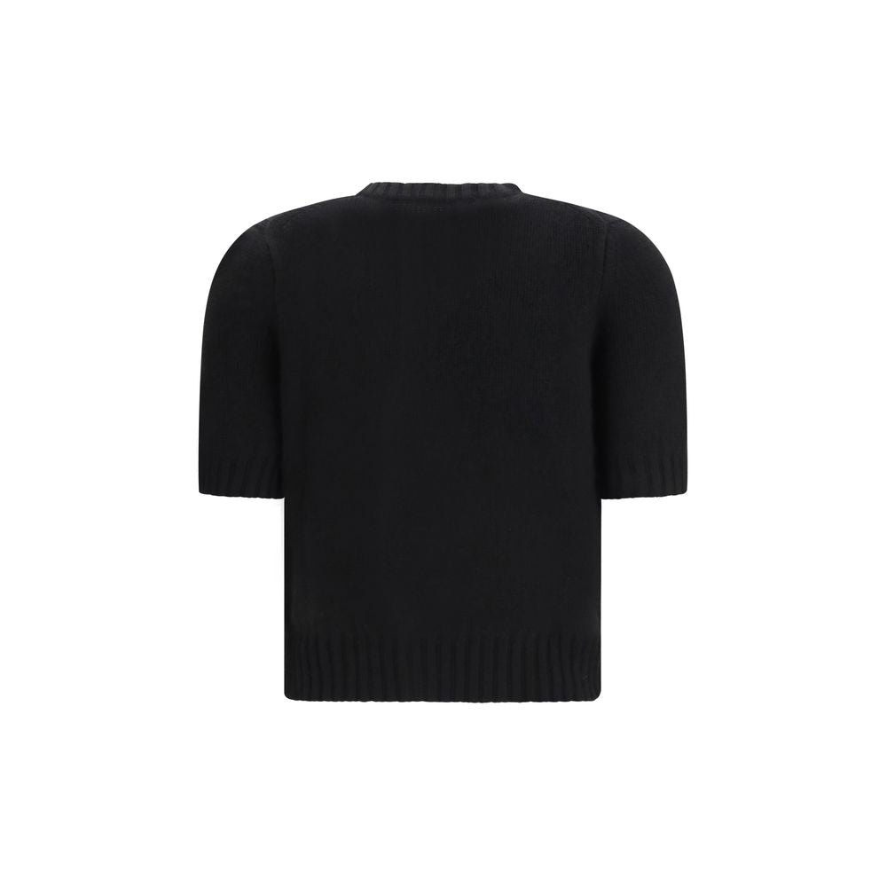 Khaite Black Cashmere Cardigan - Nora Cropped Elegance
